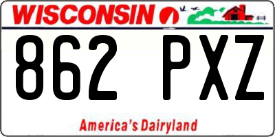 WI license plate 862PXZ