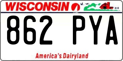 WI license plate 862PYA