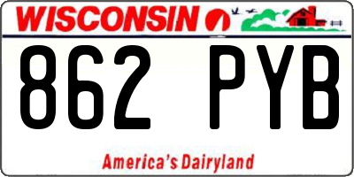 WI license plate 862PYB