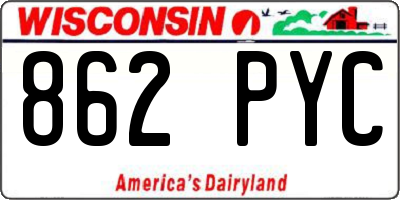 WI license plate 862PYC