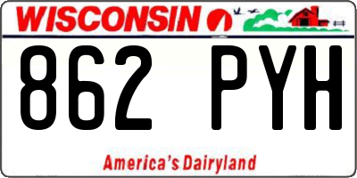 WI license plate 862PYH