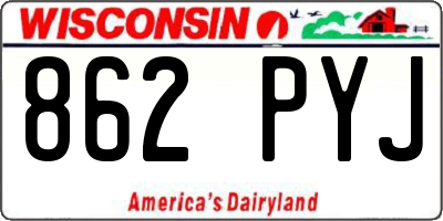 WI license plate 862PYJ