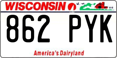WI license plate 862PYK