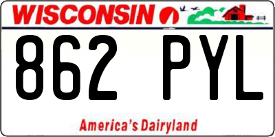 WI license plate 862PYL