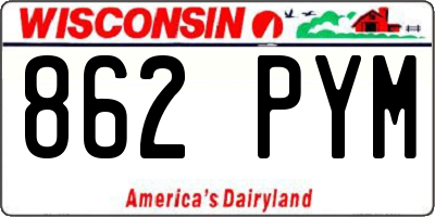 WI license plate 862PYM