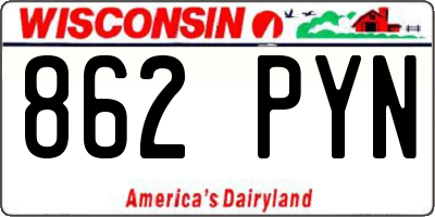 WI license plate 862PYN