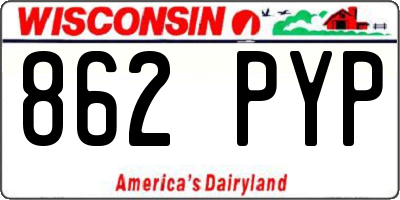 WI license plate 862PYP