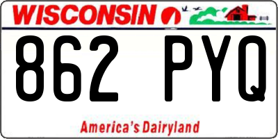 WI license plate 862PYQ