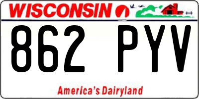 WI license plate 862PYV
