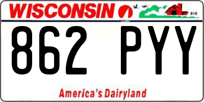 WI license plate 862PYY