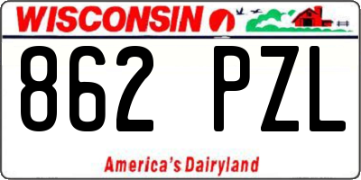 WI license plate 862PZL