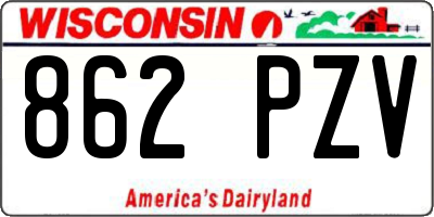 WI license plate 862PZV