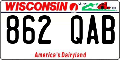 WI license plate 862QAB