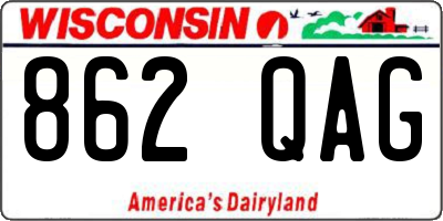 WI license plate 862QAG