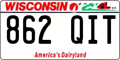 WI license plate 862QIT