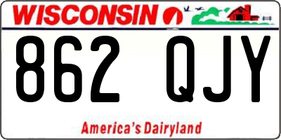 WI license plate 862QJY