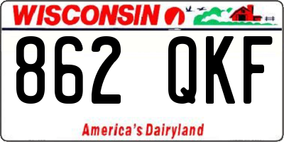 WI license plate 862QKF