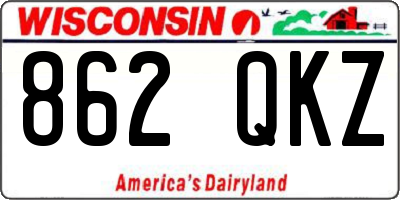 WI license plate 862QKZ
