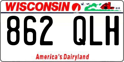 WI license plate 862QLH