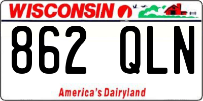 WI license plate 862QLN