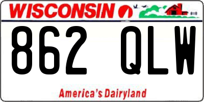 WI license plate 862QLW