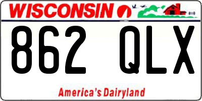 WI license plate 862QLX