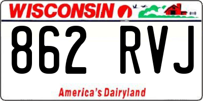WI license plate 862RVJ
