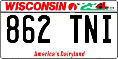 WI license plate 862TNI