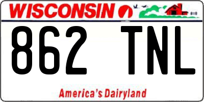 WI license plate 862TNL