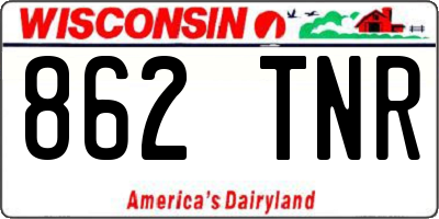 WI license plate 862TNR