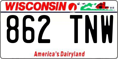 WI license plate 862TNW