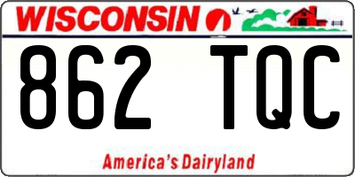 WI license plate 862TQC