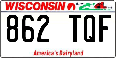 WI license plate 862TQF