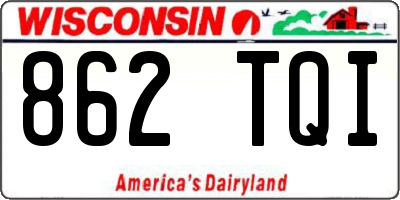 WI license plate 862TQI
