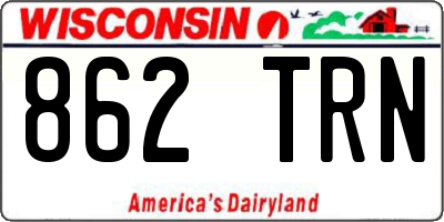WI license plate 862TRN