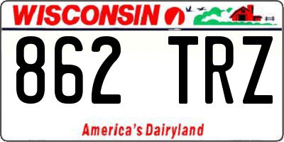WI license plate 862TRZ