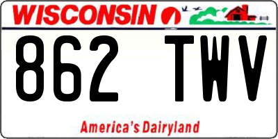WI license plate 862TWV