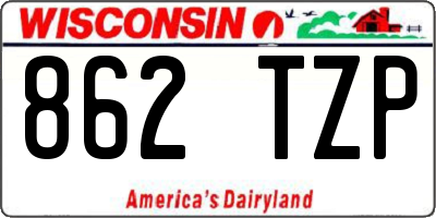 WI license plate 862TZP