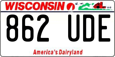 WI license plate 862UDE