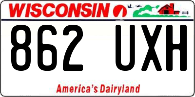 WI license plate 862UXH