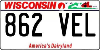 WI license plate 862VEL