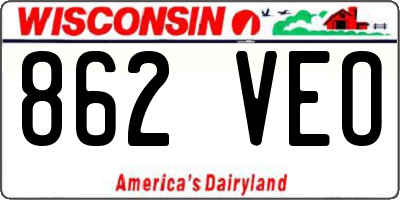 WI license plate 862VEO