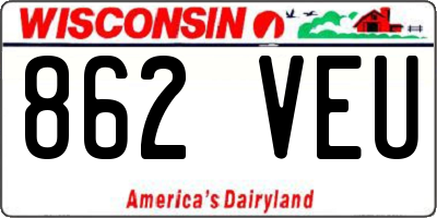 WI license plate 862VEU