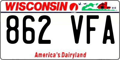 WI license plate 862VFA