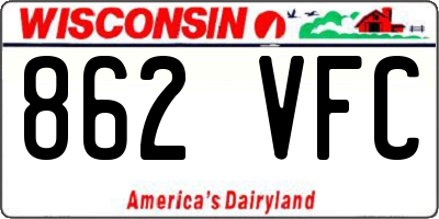 WI license plate 862VFC