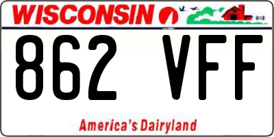 WI license plate 862VFF