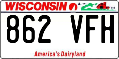 WI license plate 862VFH