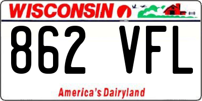 WI license plate 862VFL