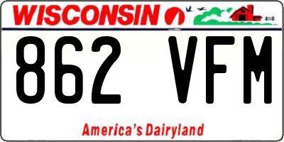 WI license plate 862VFM