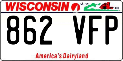 WI license plate 862VFP